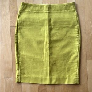 J. Crew Citron Color Stretch Pencil Skirt
